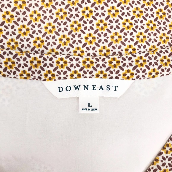 🚨DownEast Womens Size Large Floral Pintuck A-Line Mirandy Dress Knee Length - Picture 9 of 11